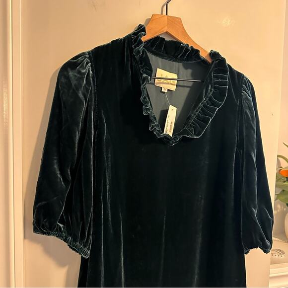 NWT JAG Green Velvet Mini Dress Small - Picture 11 of 12